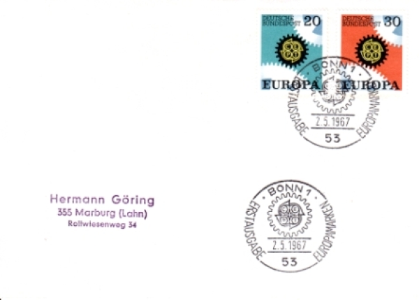 D FDC 0533 / 0534 ● - 1967 05 001